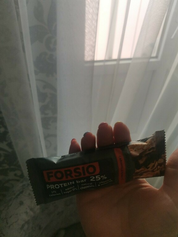 Батончик протеиновый Forsio "Карамельная нуга и арахис" 40 г, отзывы покупателей, фото 1