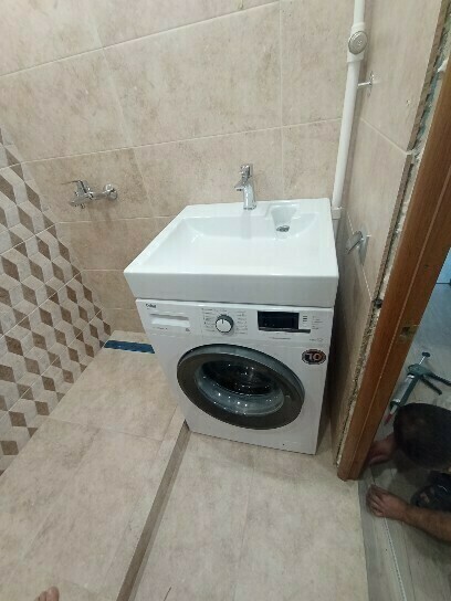 Раковина на стиральную машину Sanita Luxe Space 60х55 см (SPC55SLWB01 ...