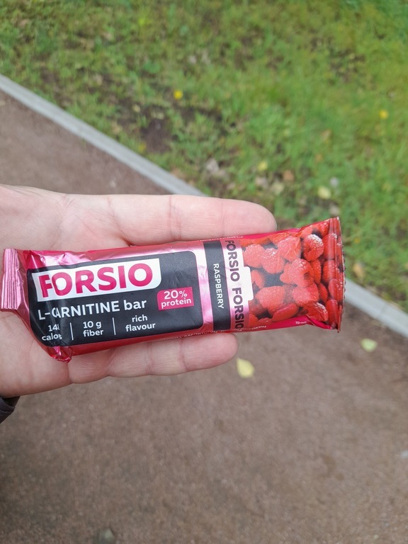 Батончик протеиновый Forsio со вкусом малины и добавлением L-карнитина, 40 г, отзывы покупателей, фото 2