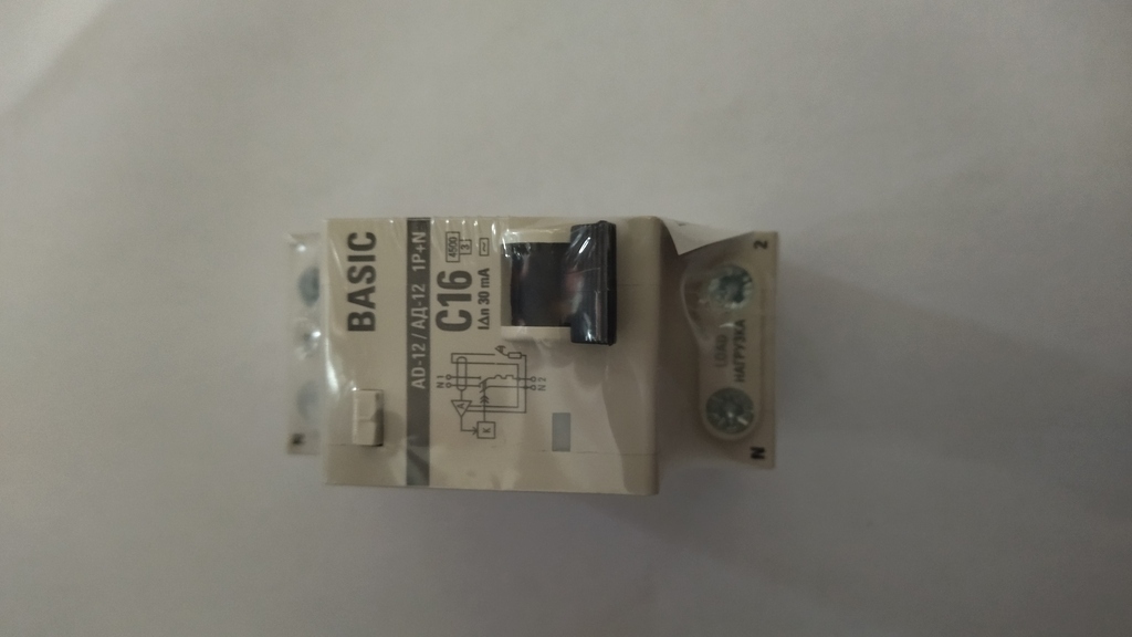 Автомат дифференциальный EKF Basic АД-12 16А 1P+N тип AC 30 мА 4,5 кА ...