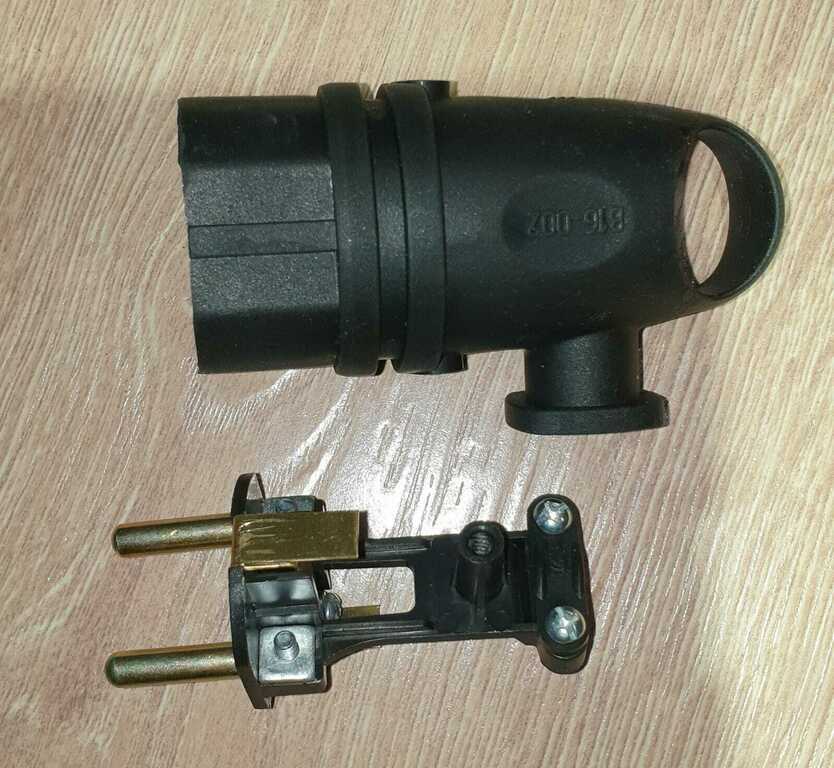 Вилка штепсельная Svet с заземлением IP44 угловая черная — купить в ...