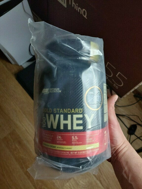 Протеин Optimum Nutrition Gold Standard Whey, 907 г, Банановый, отзывы покупателей, фото 3