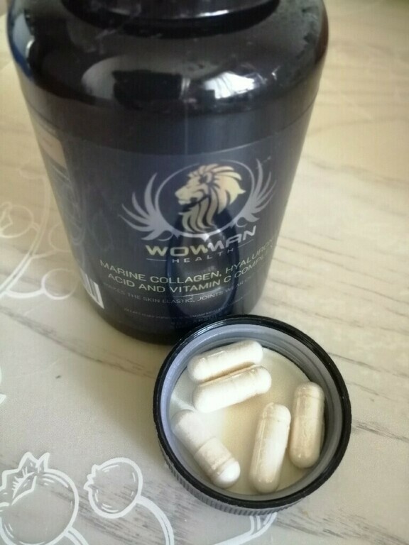Морской коллаген WowMan WMMCHC090, с гилауроновой кислотой и витамином C, 90 капсул, отзывы покупателей, фото 1