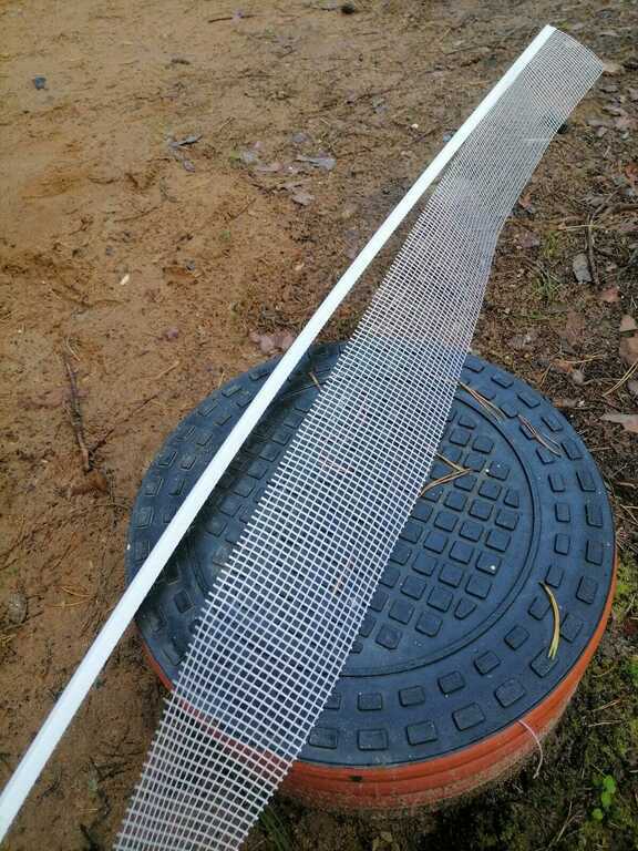 Профиль примыкания оконный пластиковый с сеткой 6 мм 2,4 м ...