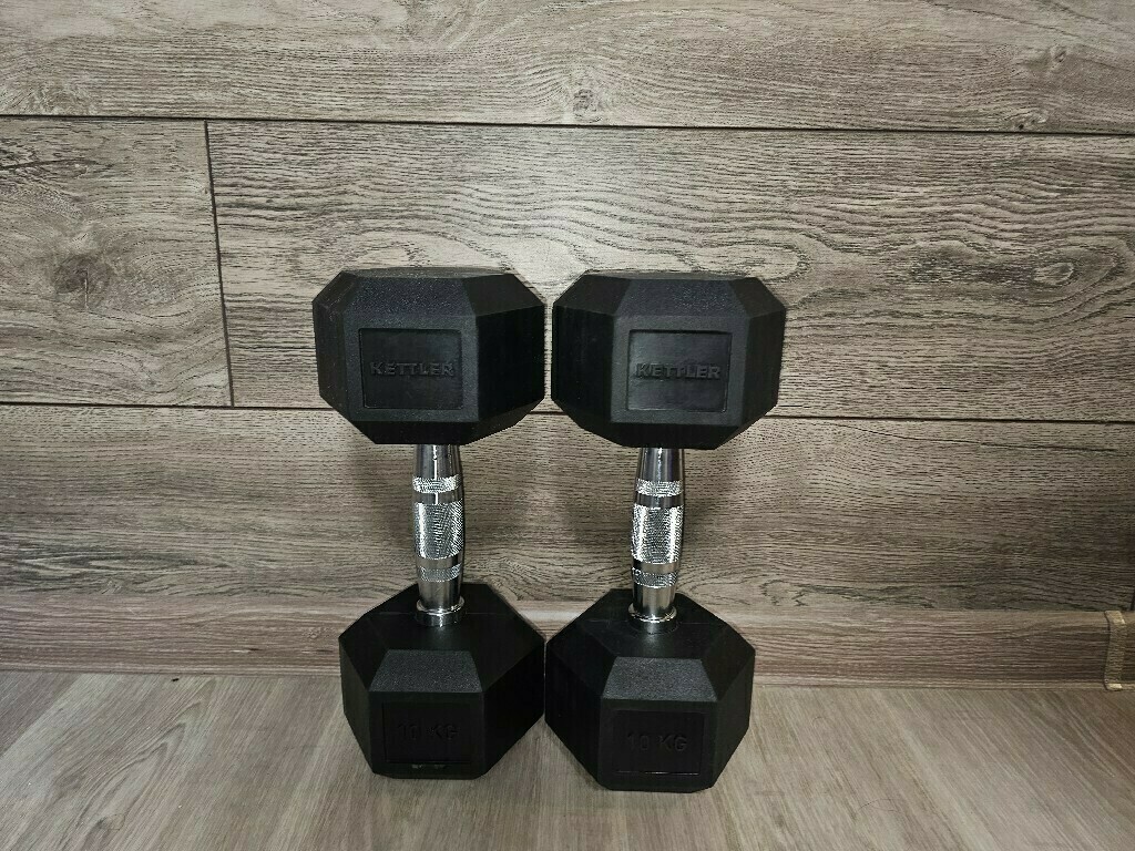 Гантель гексагональная обрезиненная KETTLER, 10 кг, отзывы покупателей, фото 2