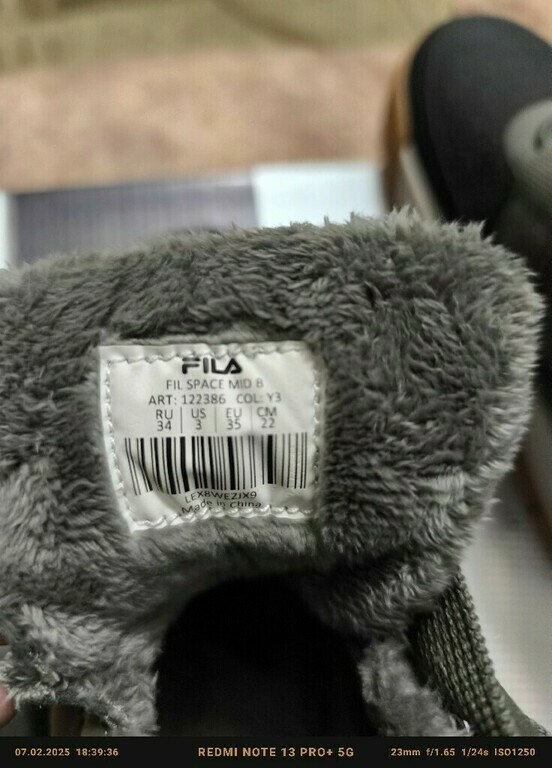 Ботинки утепленные для мальчиков FILA Fil Space Mid, отзывы покупателей, фото 2