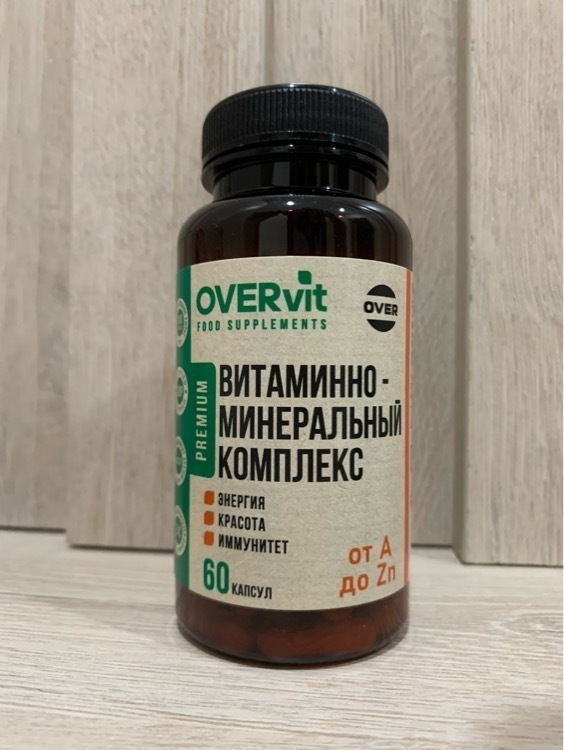 Витаминно-минеральный комплекс OVER, мультивитамины, 60 капсул, отзывы покупателей, фото 1