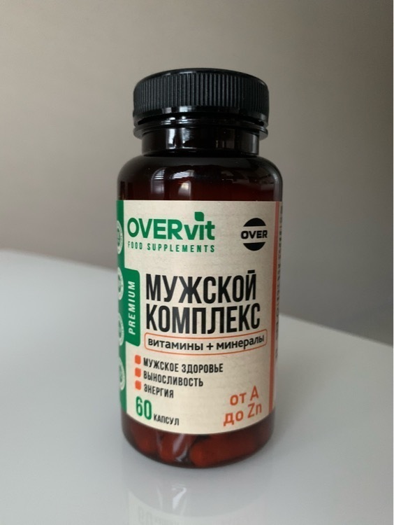 Мужской комплекс от А до Zn OVER, 60 капсул, отзывы покупателей, фото 1