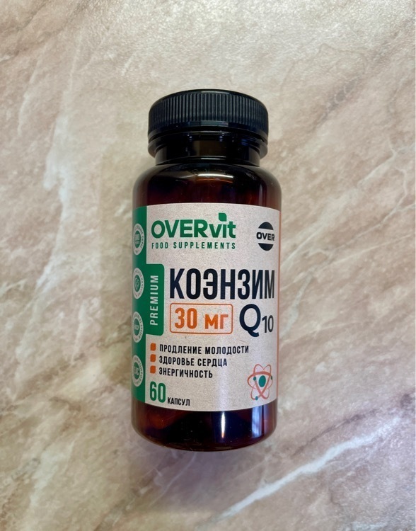 Коэнзим Q10 30 мг OVER, 60 капсул, отзывы покупателей, фото 1